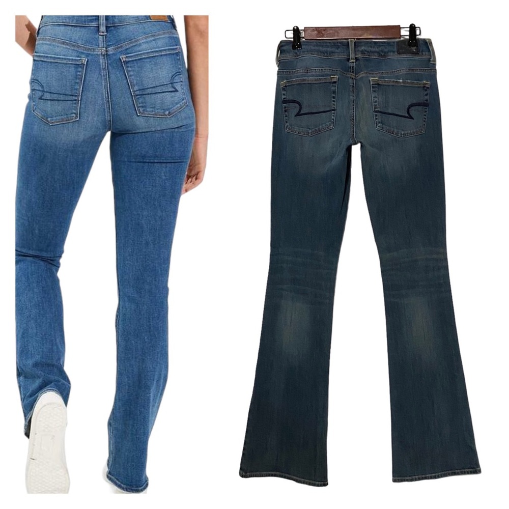 American Eagle Kick Boot Super Stretch Jeans Blue - Picture 16 of 16